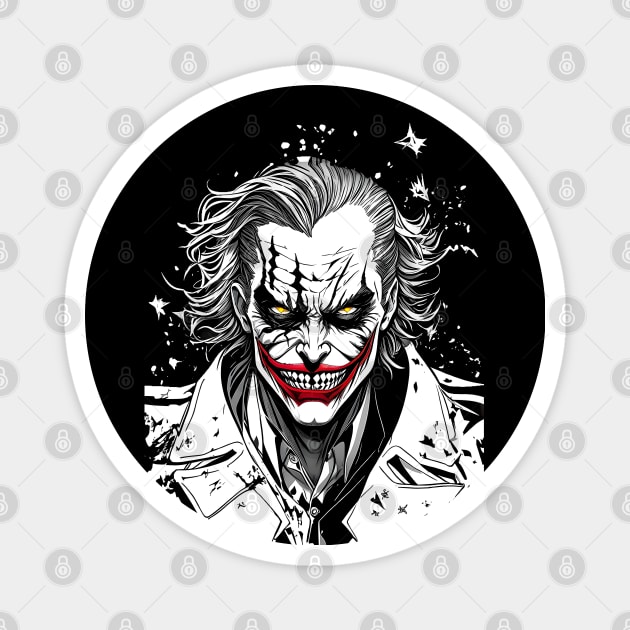 Mirthful Madness: A Joker Sketch Magnet by SkullTroops